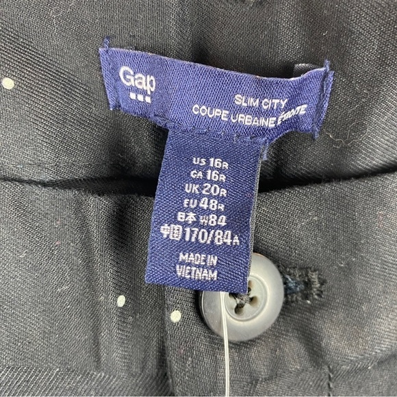 GAP Black White Polka Dot Slim City Pants Size 16 NWT - Picture 5 of 12